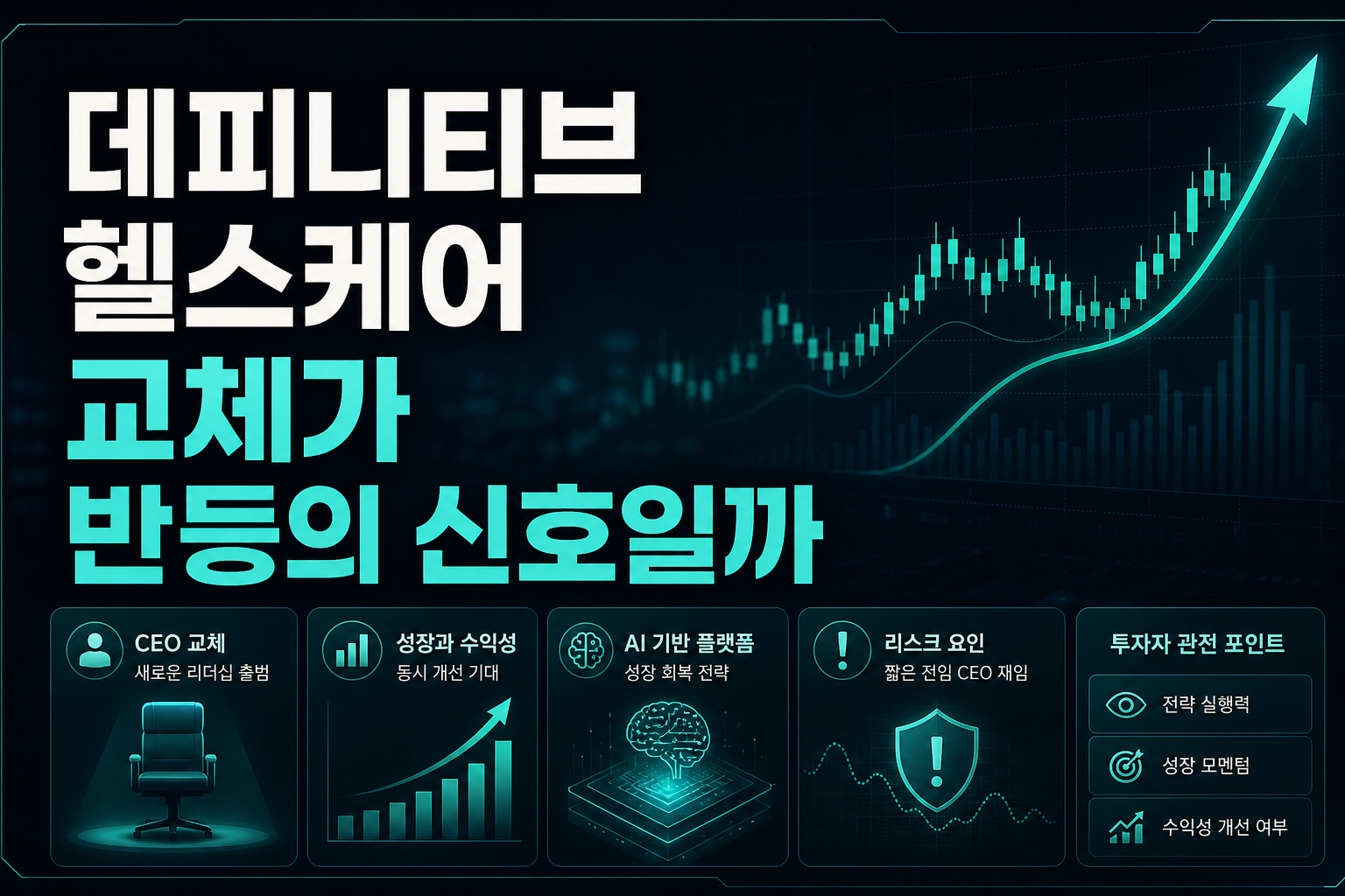 데피니티브 헬스케어, CEO 교체가 반등의 신호일까