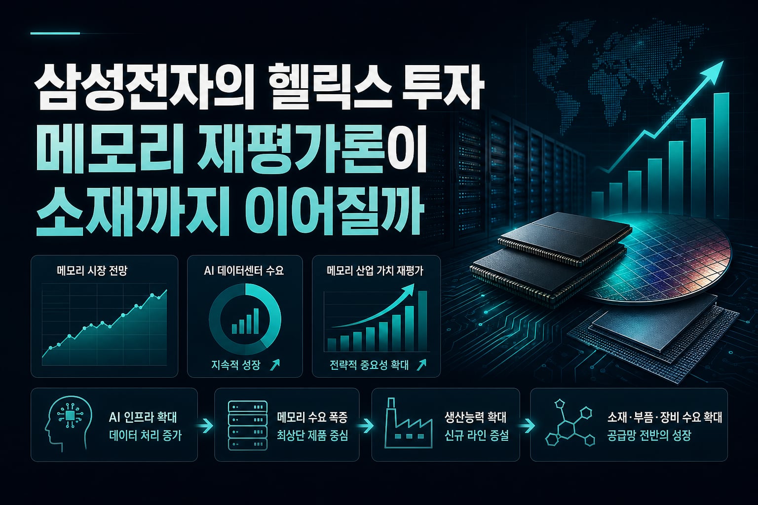 삼성전자의 헬릭스 투자, 메모리 재평가론이 소재까지 이어질까