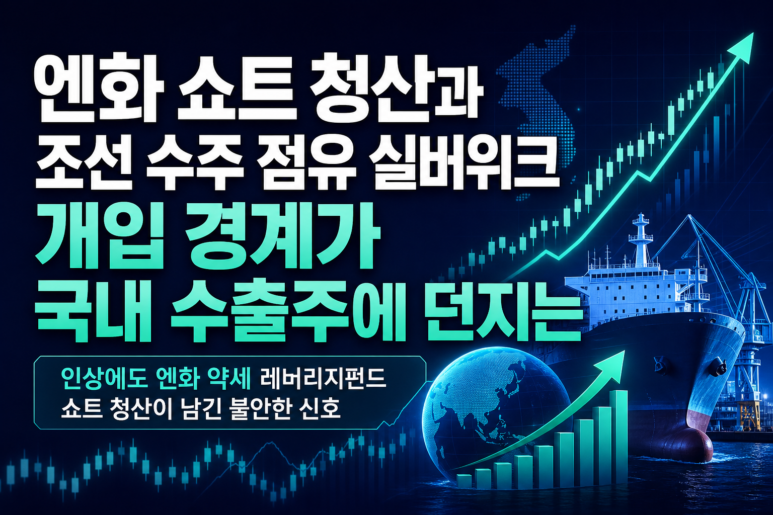 엔화 쇼트 청산과 中조선 수주 82% 점유, 실버위크 개입 경계가 국내 수출주에 던지는 함의