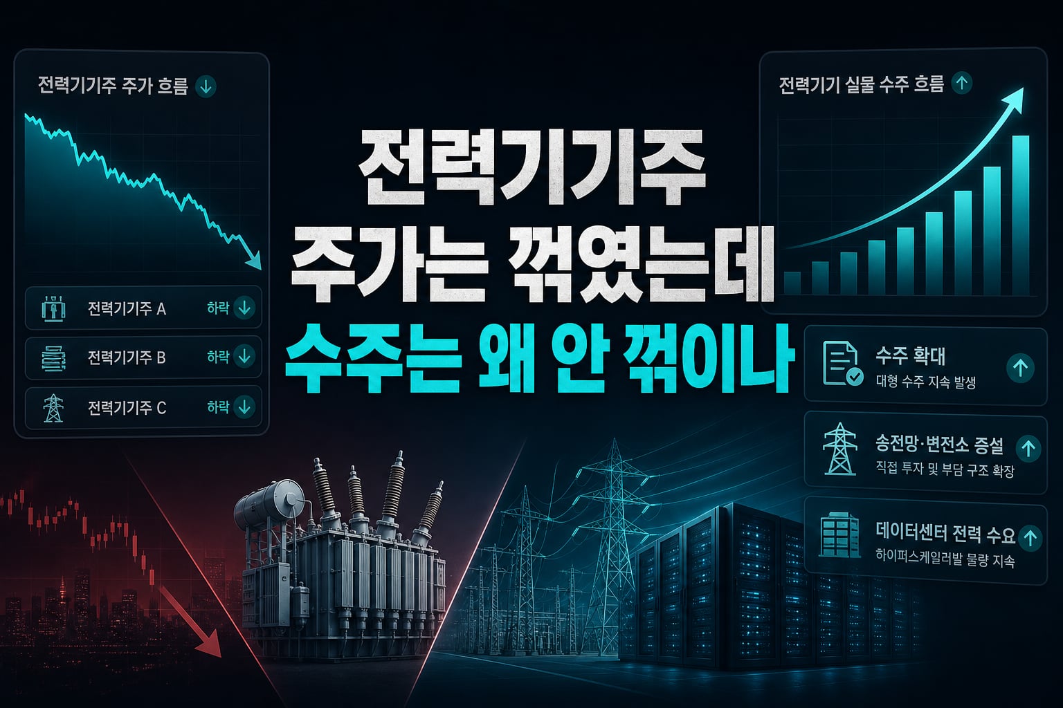 전력기기주, 주가는 꺾였는데 수주는 왜 안 꺾이나