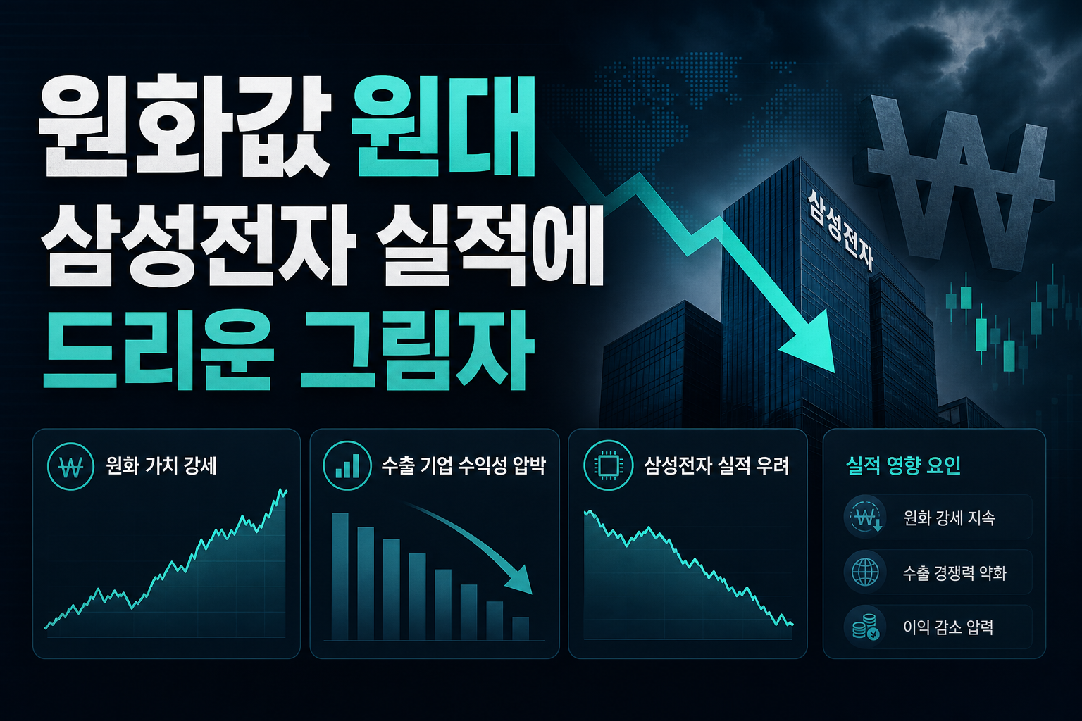원화값 1330원대, 삼성전자 실적에 드리운 그림자