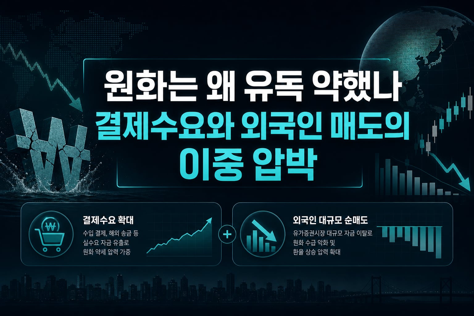 원화는 왜 유독 약했나, 결제수요와 외국인 매도의 이중 압박