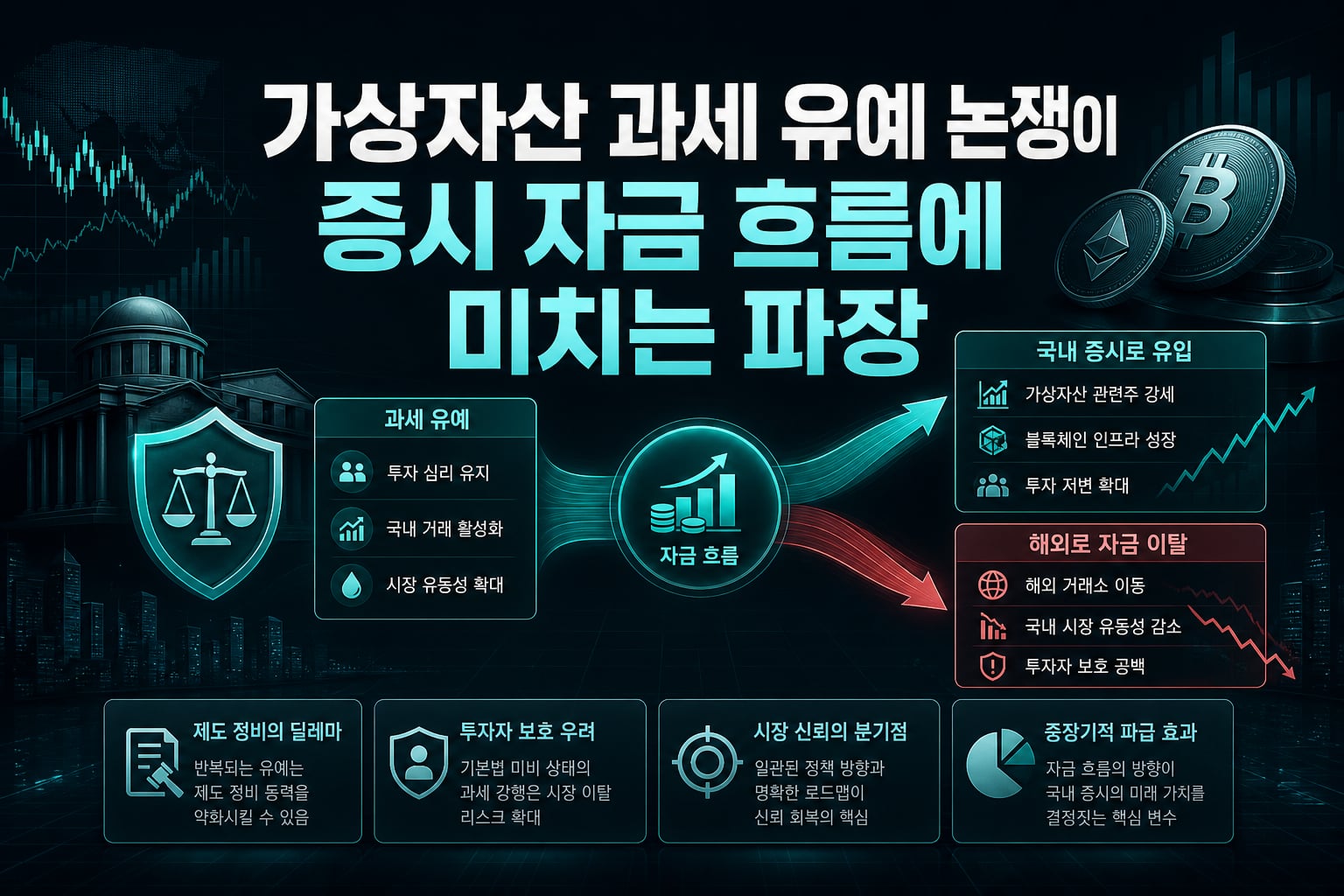 가상자산 과세 유예 논쟁이 증시 자금 흐름에 미치는 파장