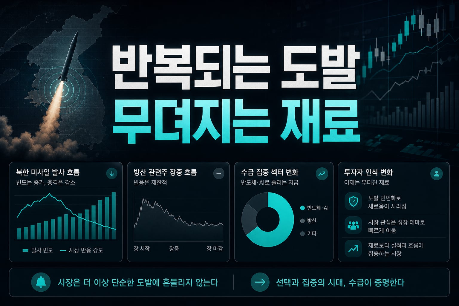 반복되는 도발, 무뎌지는 재료