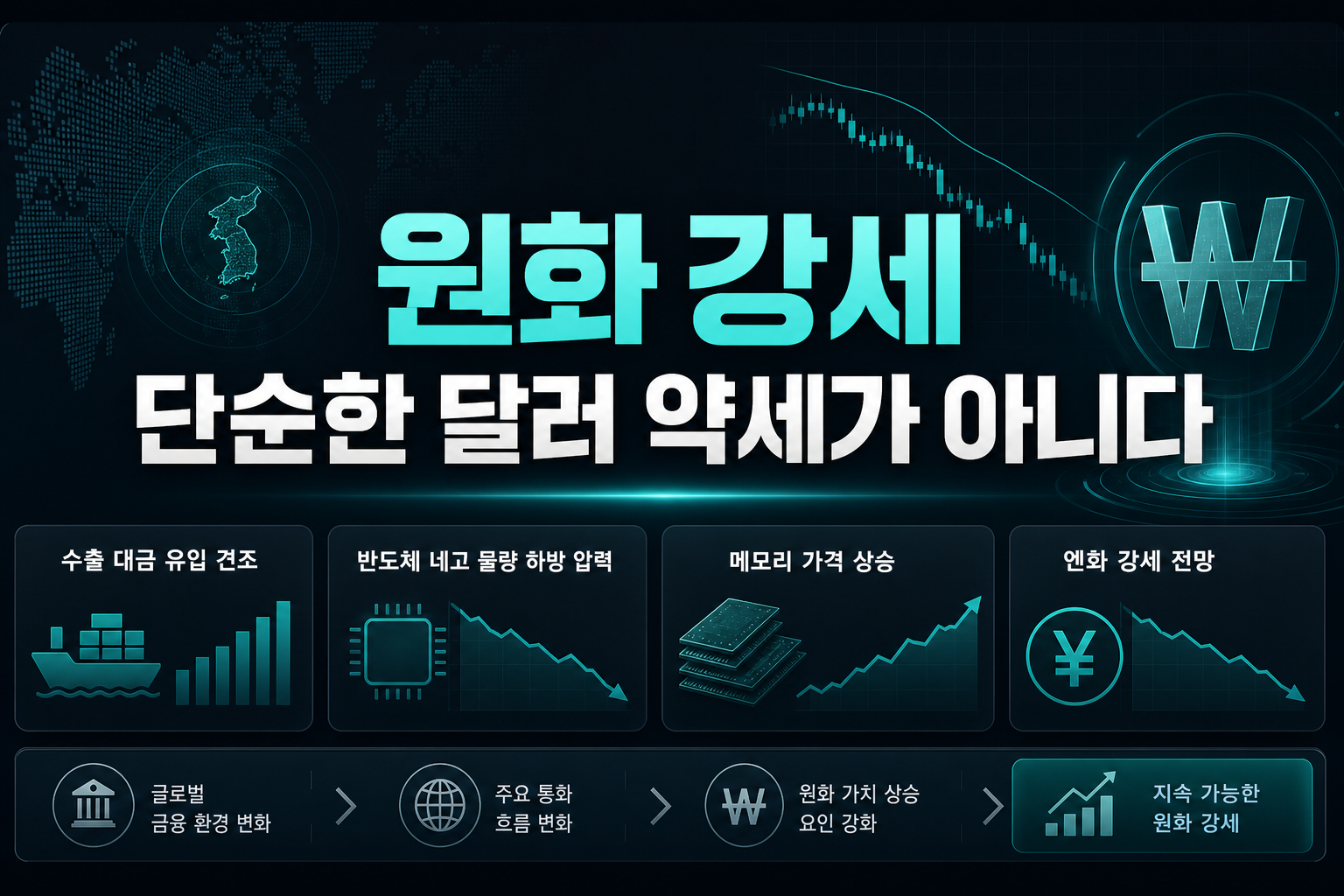 원화 강세, 단순한 달러 약세가 아니다