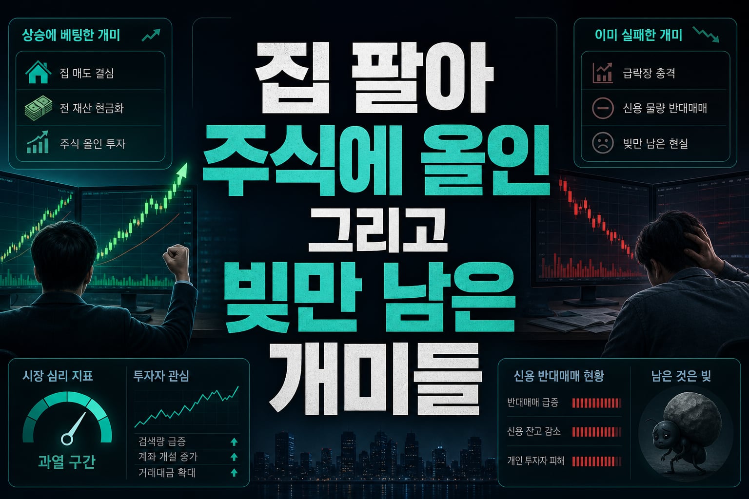 집 팔아 주식에 올인, 그리고 빚만 남은 개미들