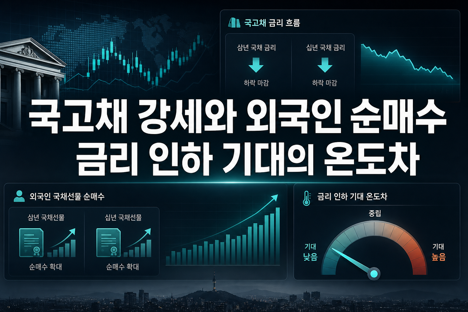 국고채 강세와 외국인 순매수, 금리 인하 기대의 온도차