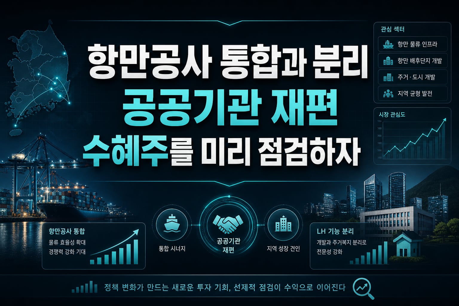 항만공사 통합과 LH 분리, 공공기관 재편 수혜주를 미리 점검하자