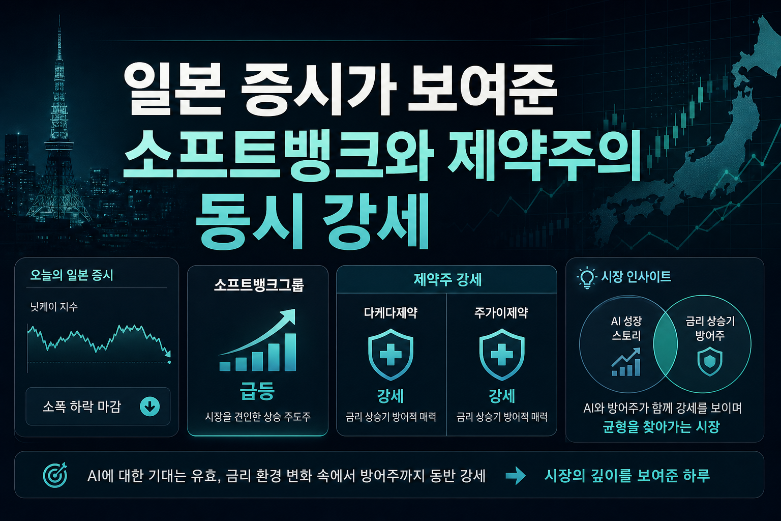 일본 증시가 보여준 소프트뱅크와 제약주의 동시 강세