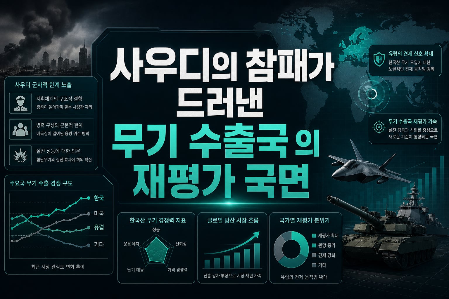 사우디의 참패가 드러낸 '무기 수출국'의 재평가 국면