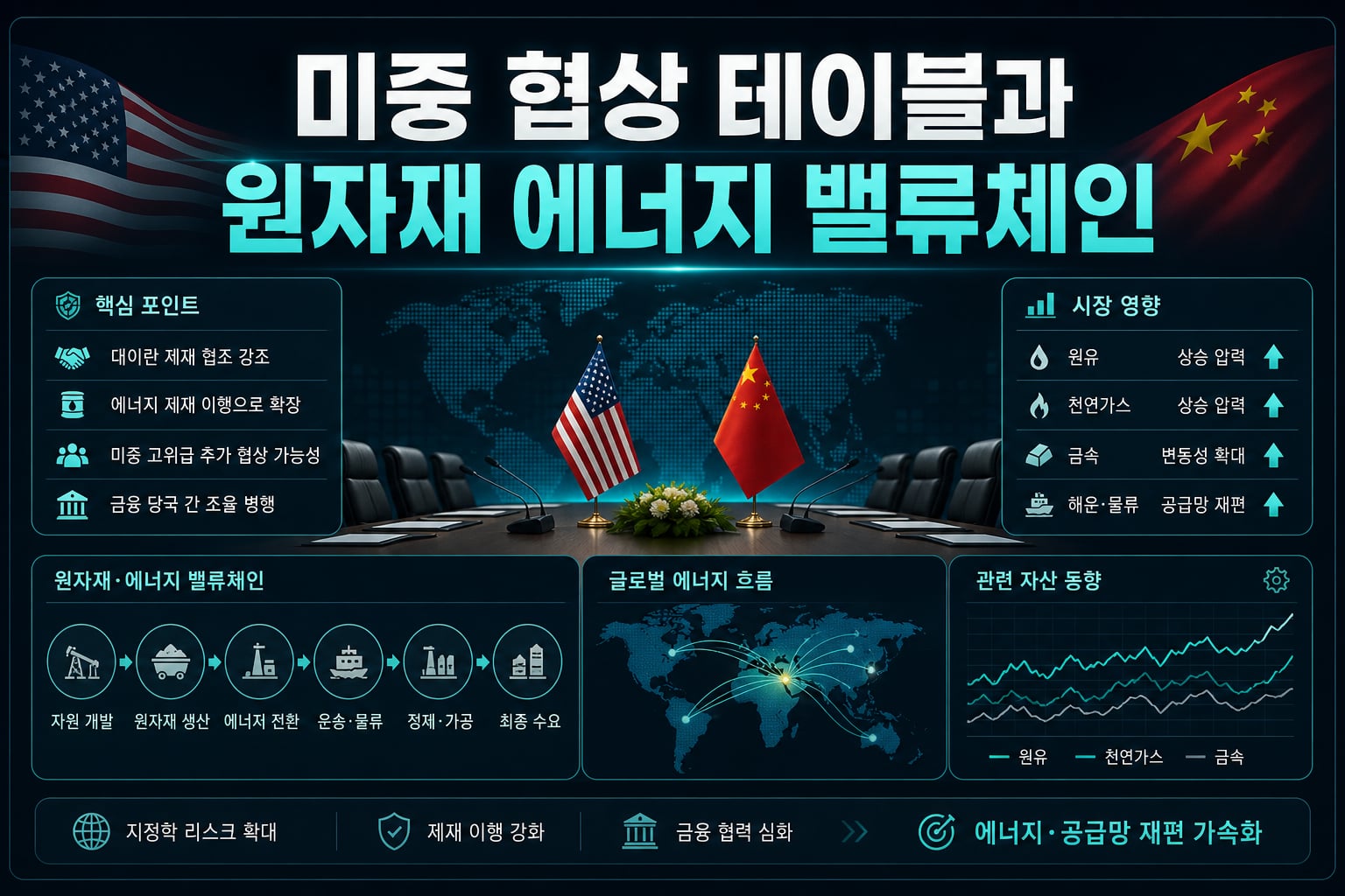 미중 협상 테이블과 원자재·에너지 밸류체인