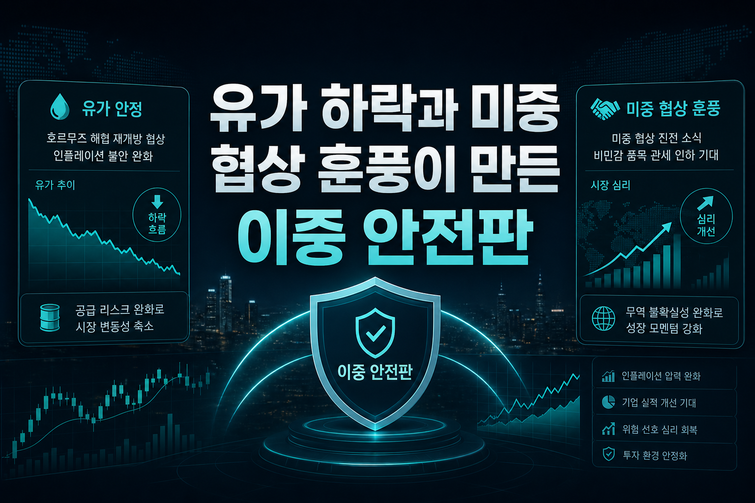 유가 하락과 미중 협상 훈풍이 만든 이중 안전판