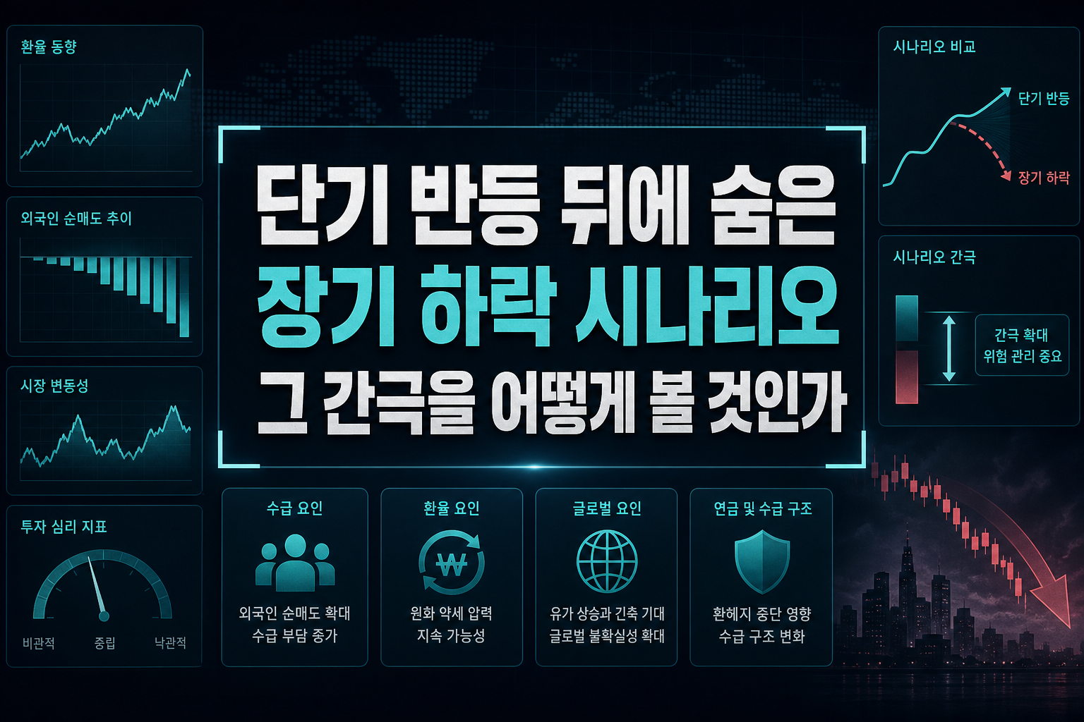 단기 반등 뒤에 숨은 장기 하락 시나리오, 그 간극을 어떻게 볼 것인가
