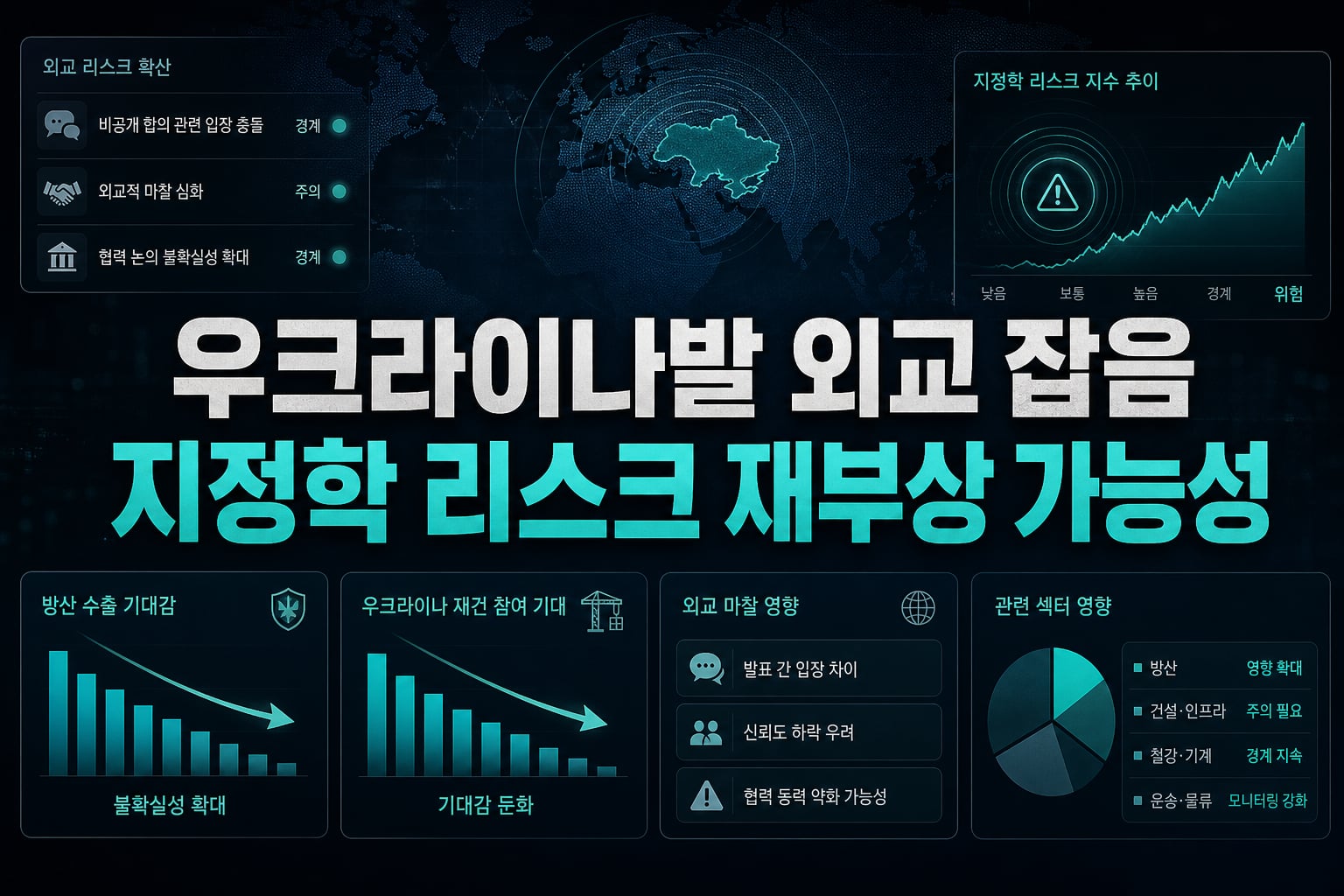 우크라이나발 외교 잡음, 지정학 리스크 재부상 가능성