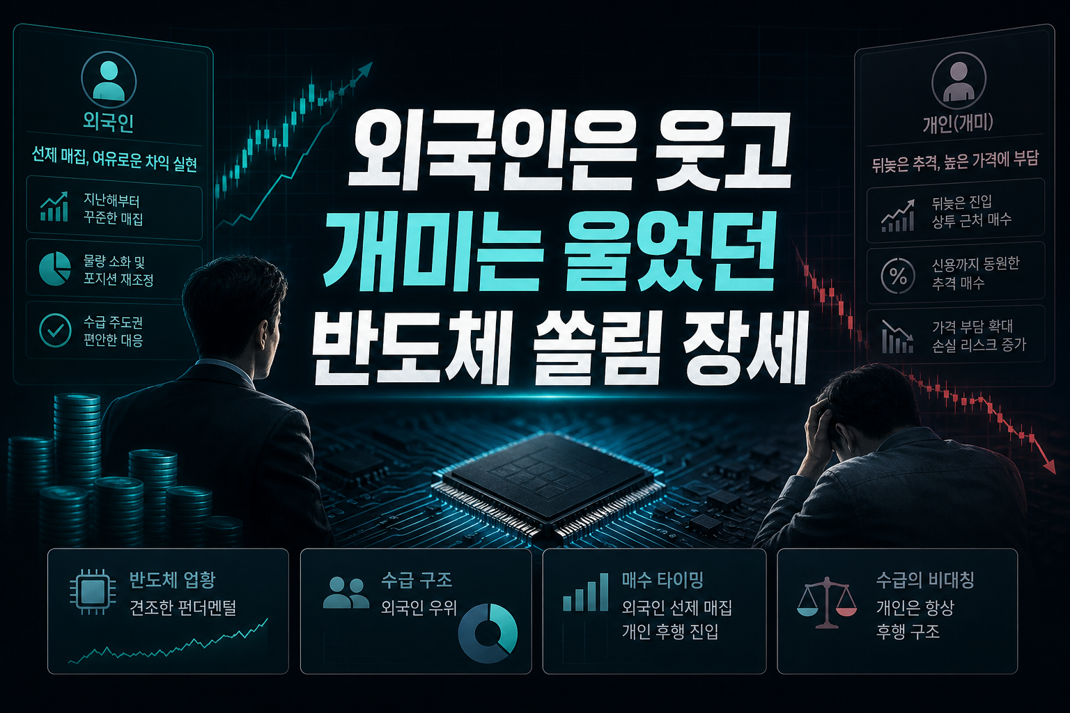 외국인은 웃고 개미는 울었던 반도체 쏠림 장세