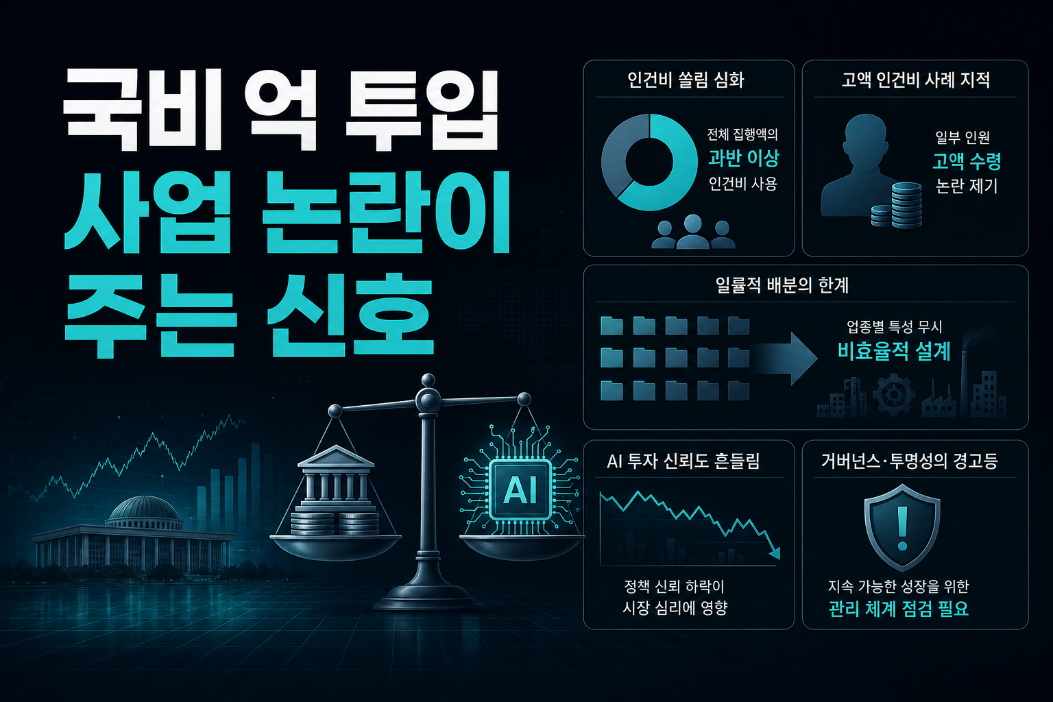 국비 480억 투입 AI 사업 논란이 주는 신호