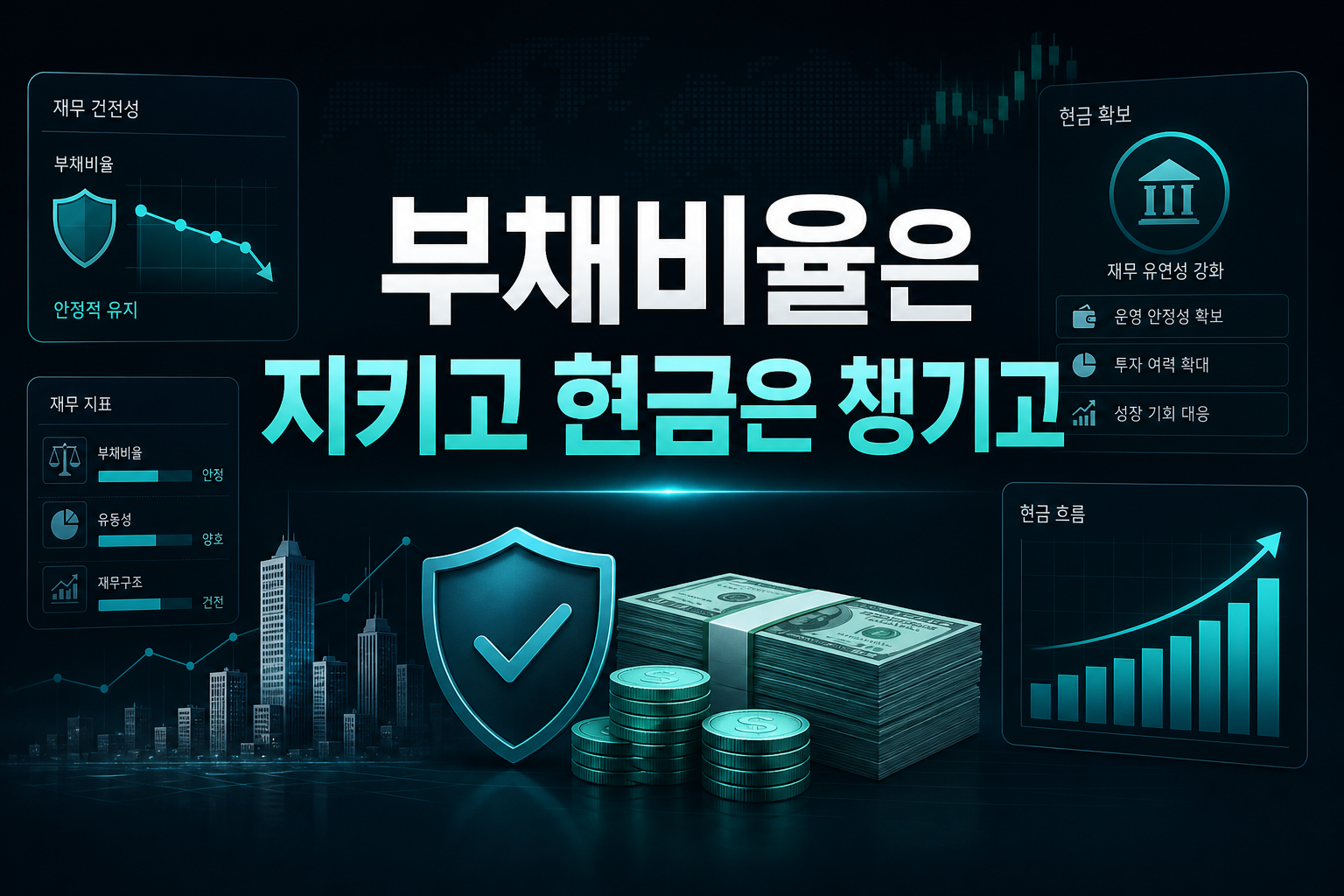 부채비율은 지키고 현금은 챙기고