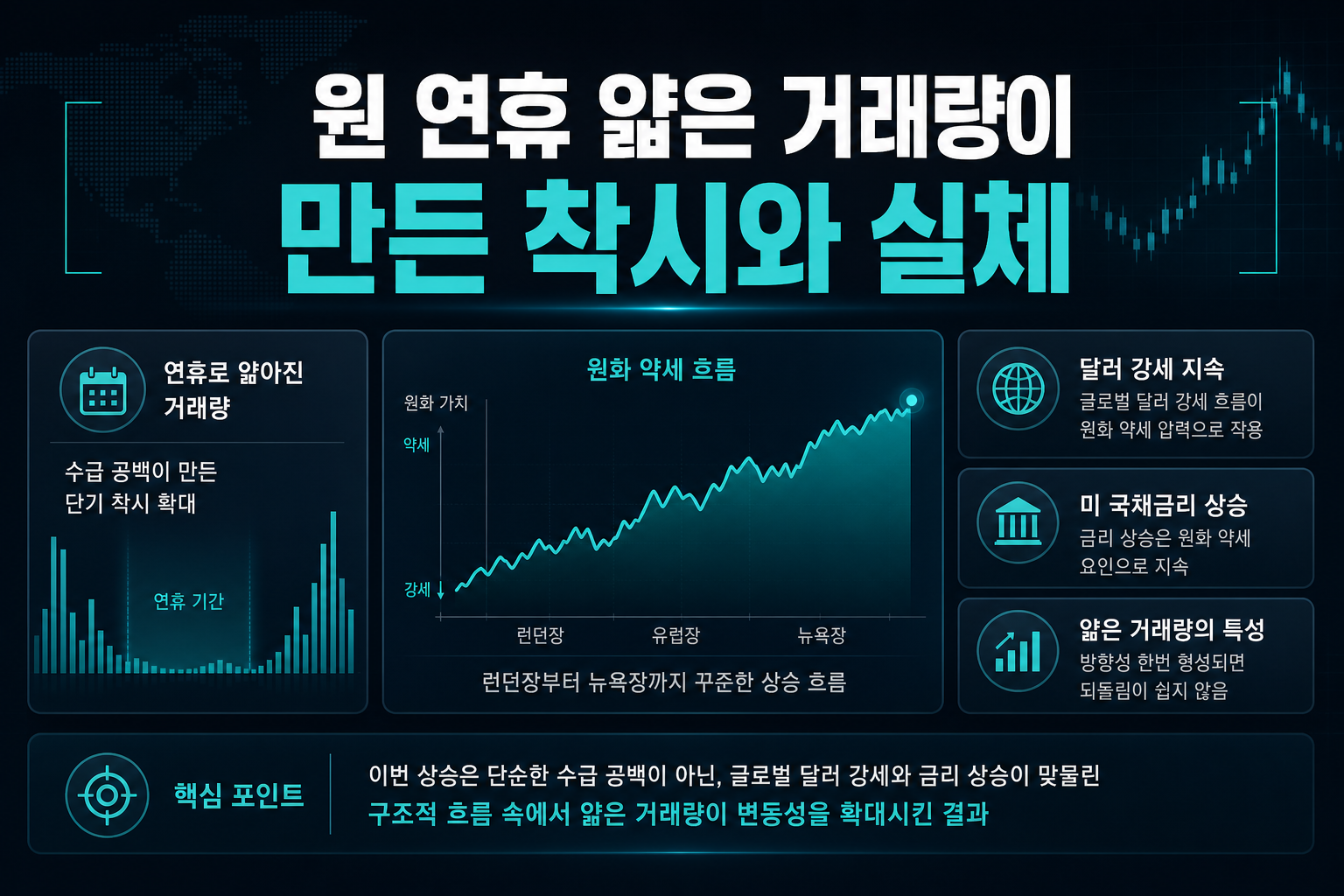 1,369원, 연휴 얇은 거래량이 만든 착시와 실체