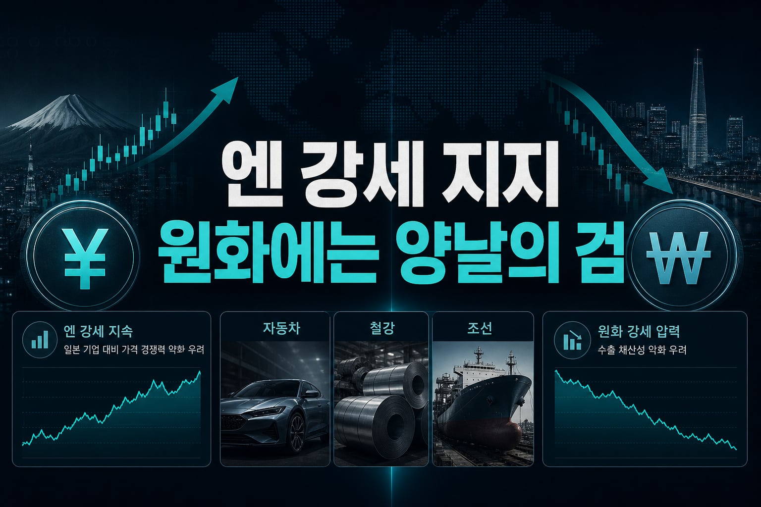엔 강세 지지, 원화에는 양날의 검