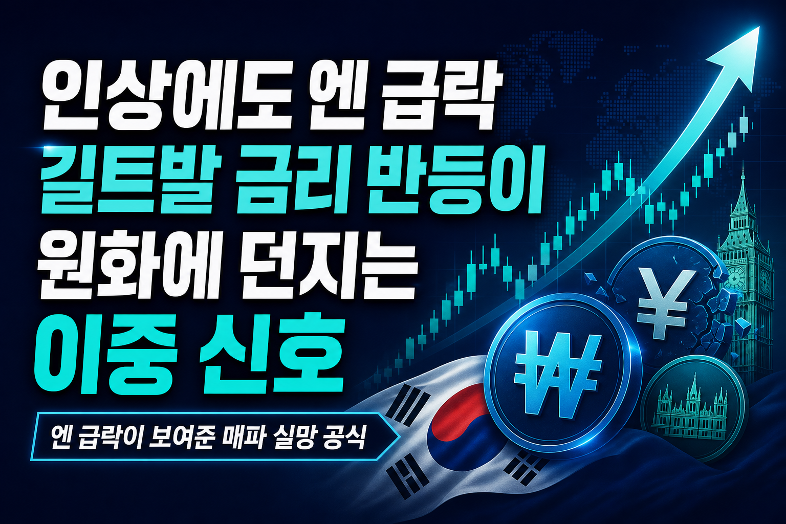 BOJ 인상에도 엔 급락, 길트발 금리 반등이 원화에 던지는 이중 신호