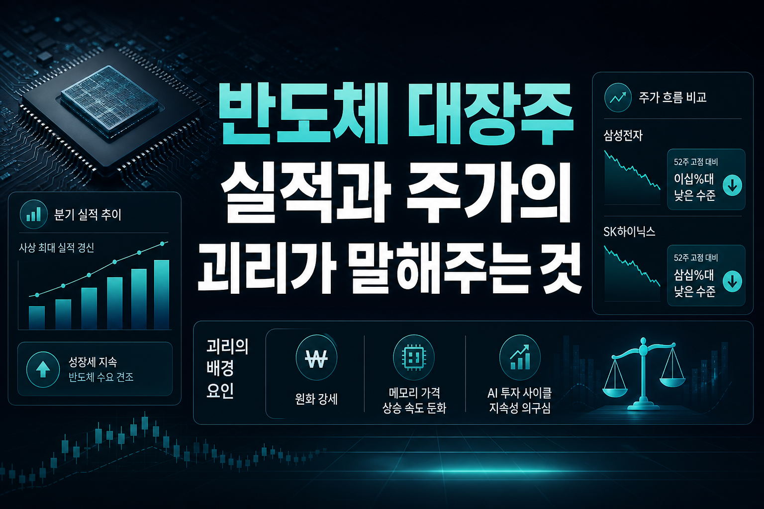 반도체 대장주, 실적과 주가의 괴리가 말해주는 것