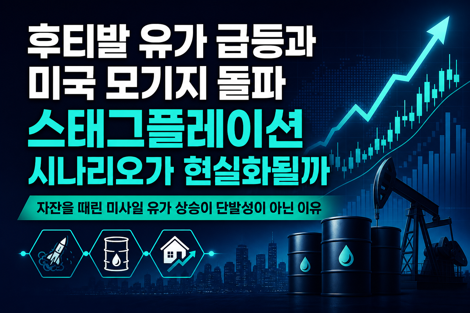 후티발 유가 4% 급등과 미국 모기지 7% 돌파, 스태그플레이션 시나리오가 현실화될까
