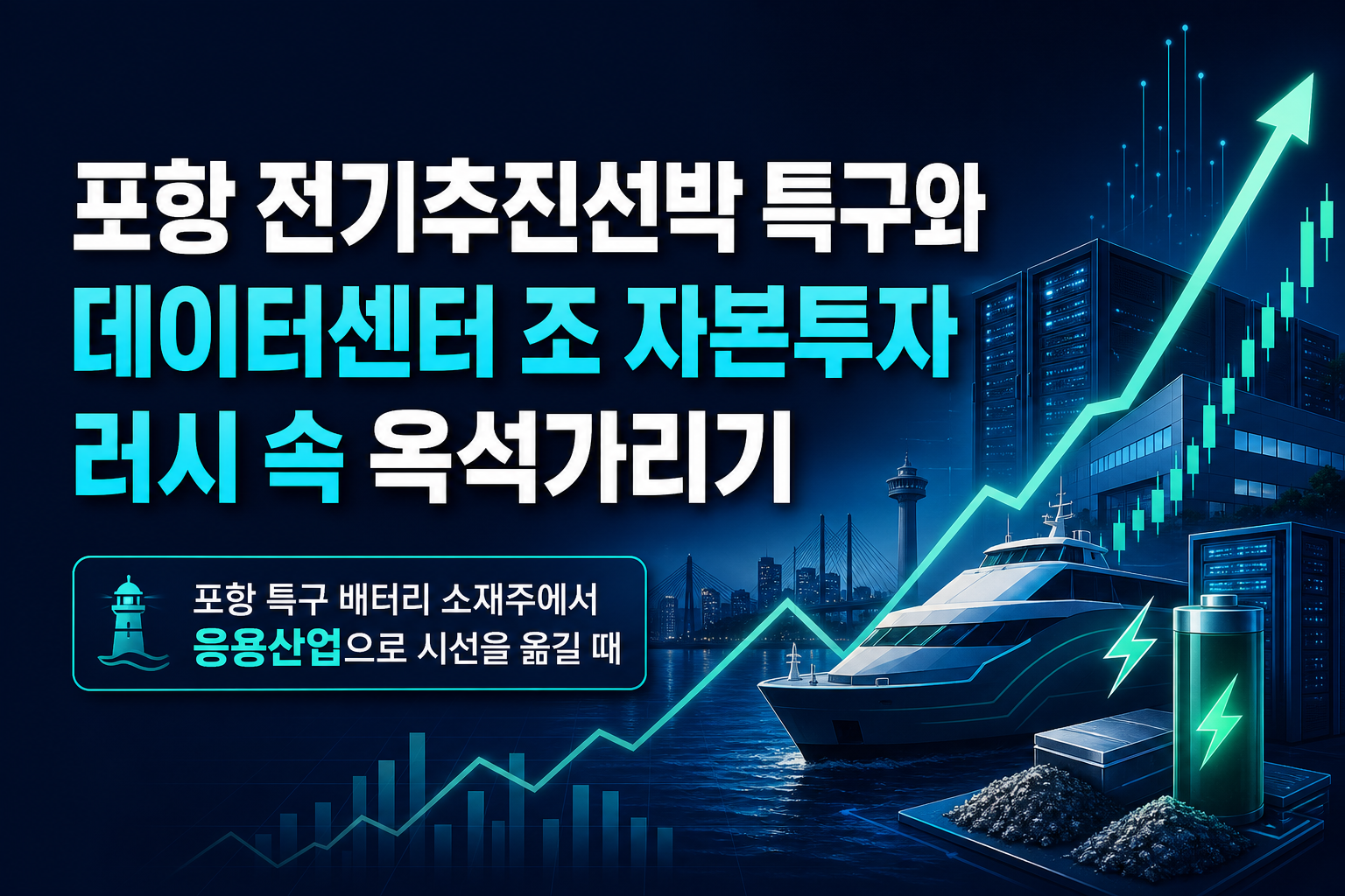 포항 전기추진선박 특구와 데이터센터 1200조, 자본투자 러시 속 옥석가리기