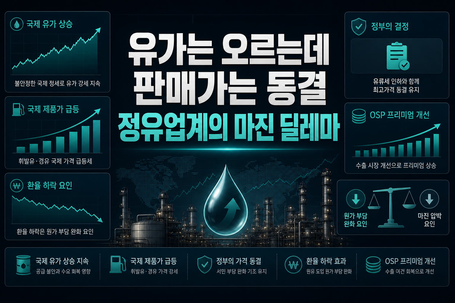 유가는 오르는데 판매가는 동결, 정유업계의 마진 딜레마
