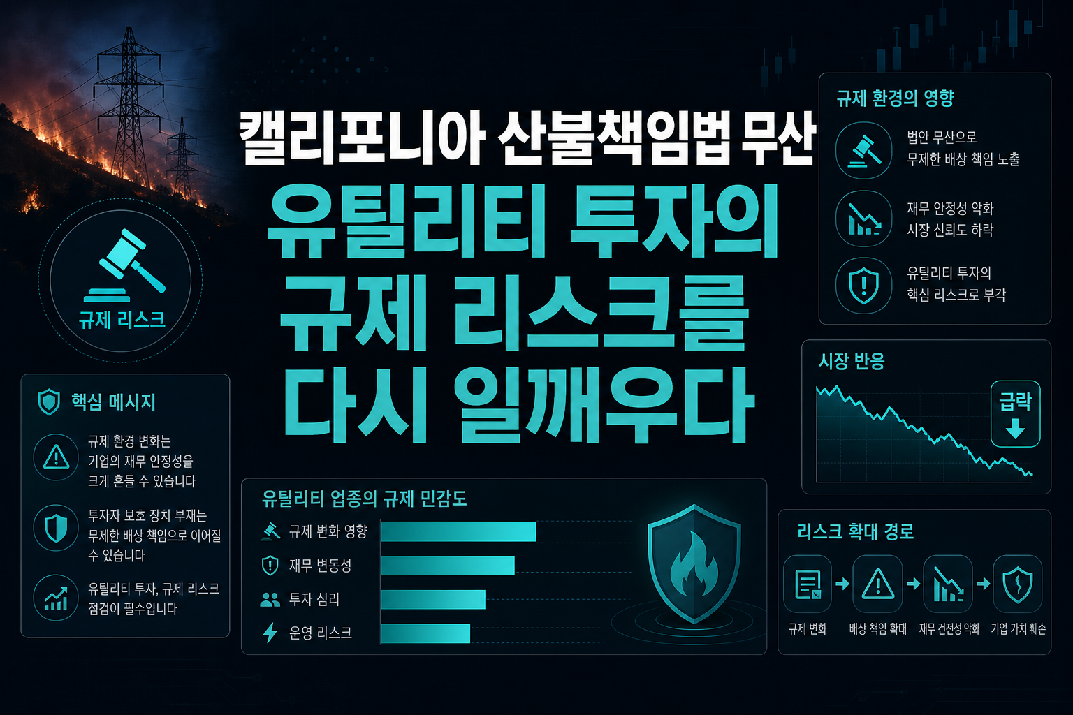 캘리포니아 산불책임법 무산, 유틸리티 투자의 규제 리스크를 다시 일깨우다