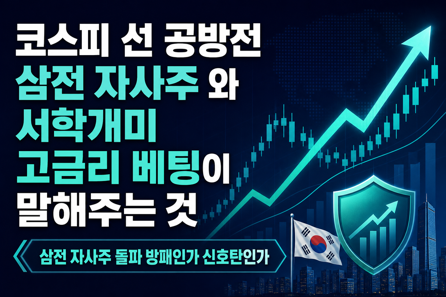 코스피 6700선 공방전, 삼전 자사주 30%와 서학개미 고금리 베팅이 말해주는 것