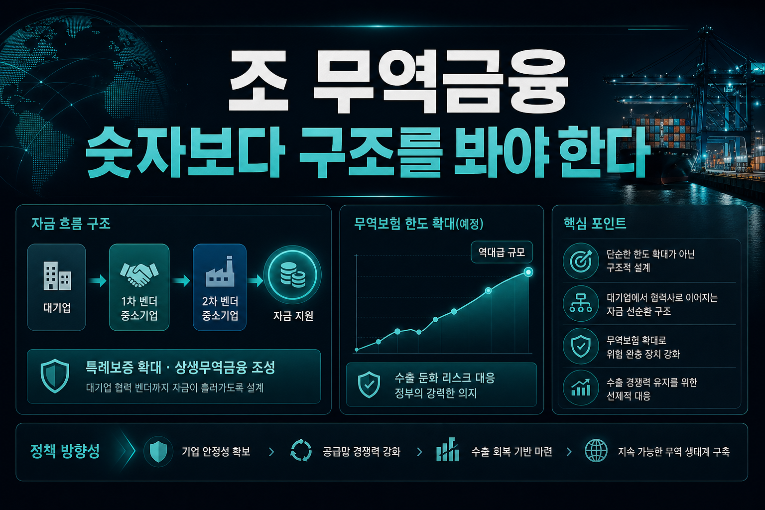 140조 무역금융, 숫자보다 구조를 봐야 한다
