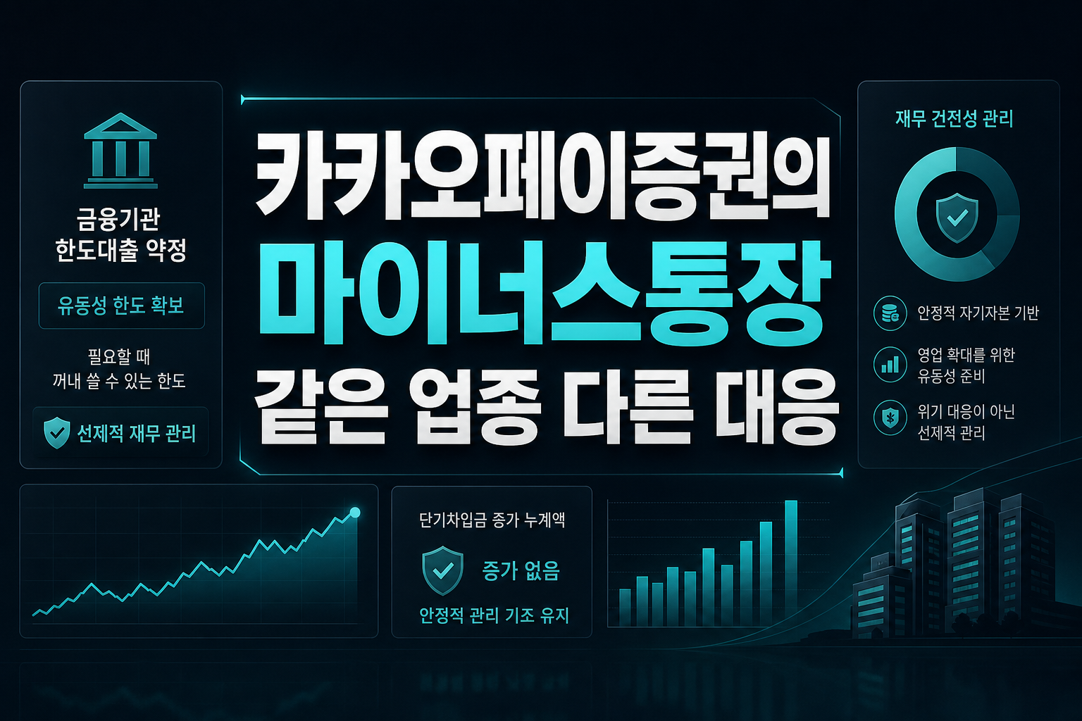 카카오페이증권의 마이너스통장, 같은 업종 다른 대응
