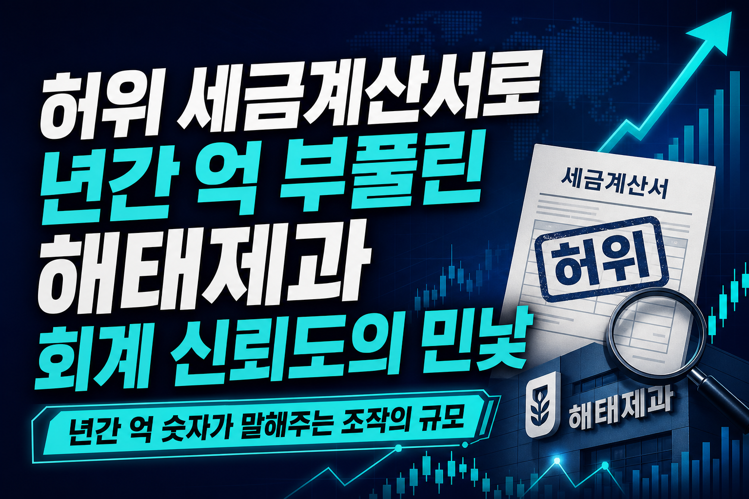 허위 세금계산서로 4년간 530억 부풀린 해태제과, 회계 신뢰도의 민낯
