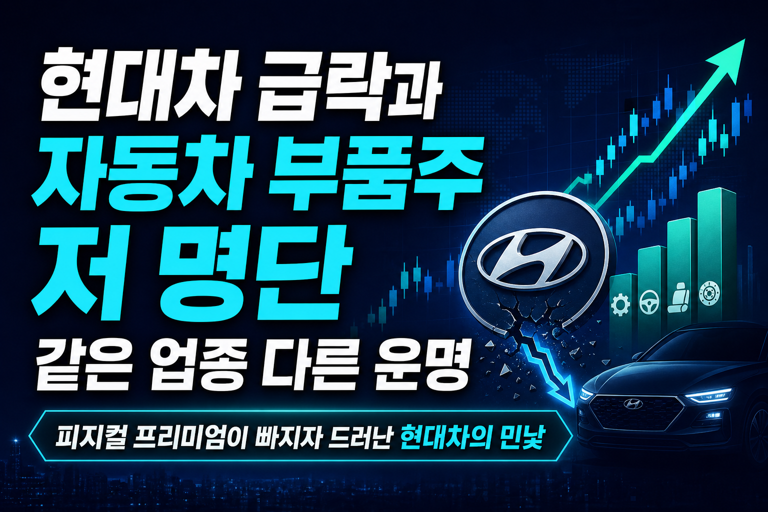 현대차 55% 급락과 자동차 부품주 저PBR 명단, 같은 업종 다른 운명