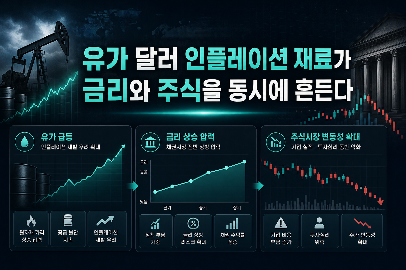 유가 100달러, 인플레이션 재료가 금리와 주식을 동시에 흔든다
