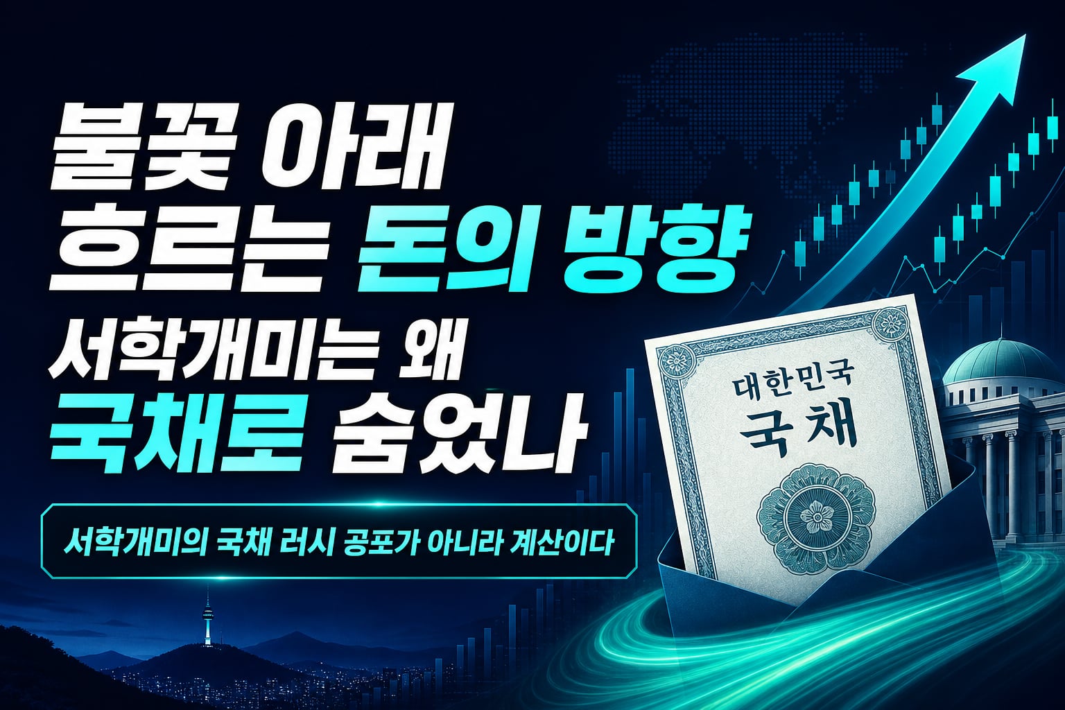 불꽃 아래 흐르는 돈의 방향, 서학개미는 왜 국채로 숨었나