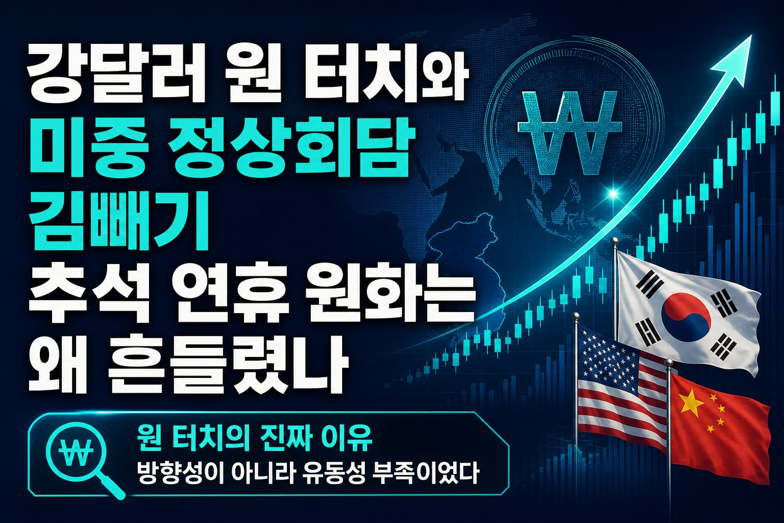 강달러 1370원 터치와 미중 정상회담 김빼기, 추석 연휴 원화는 왜 흔들렸나