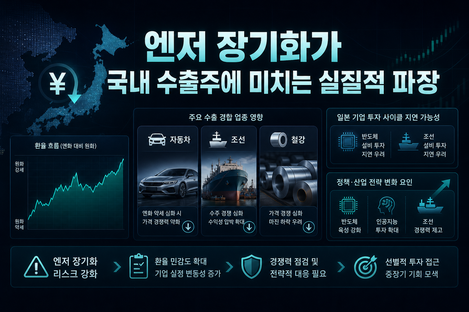 엔저 장기화가 국내 수출주에 미치는 실질적 파장