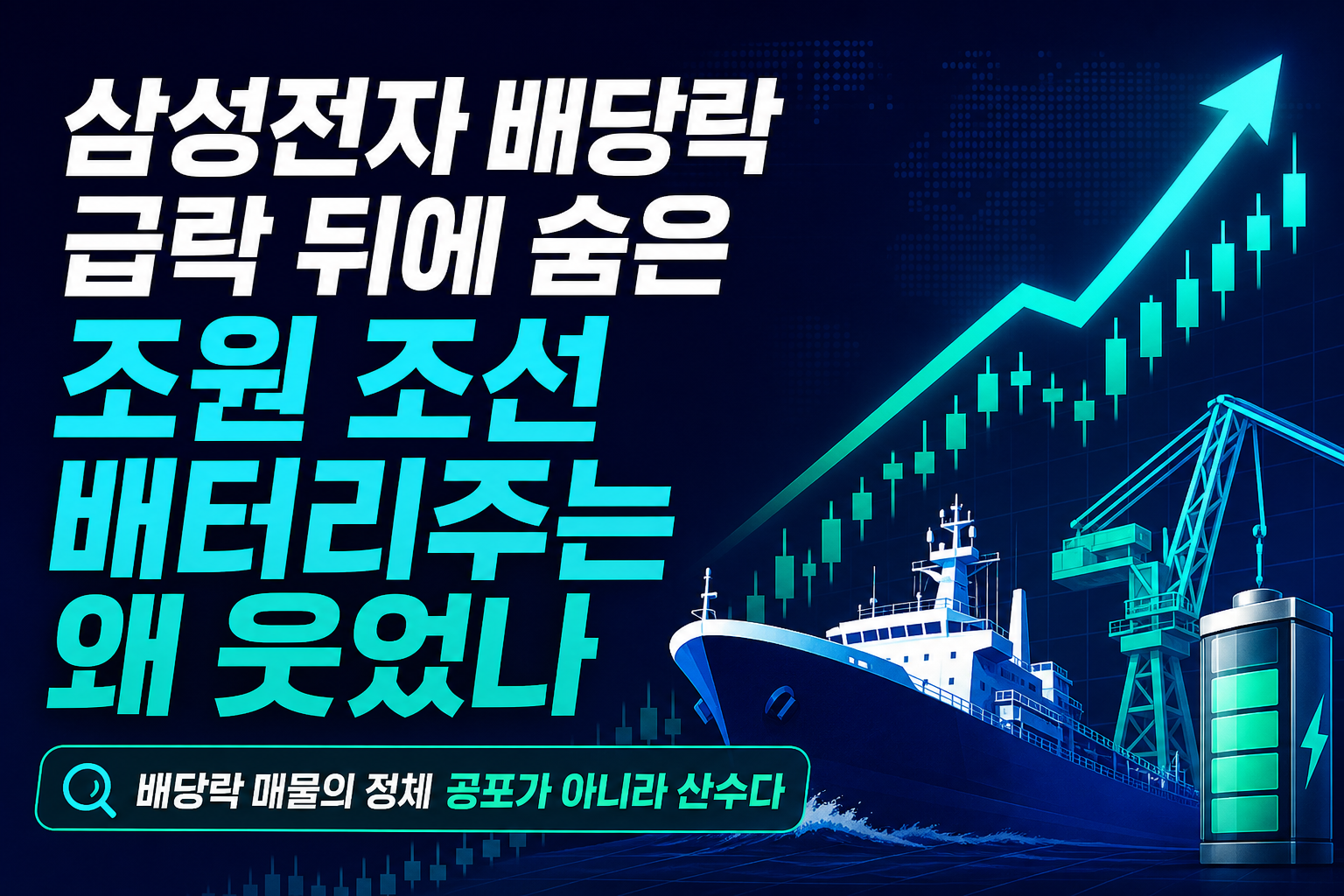삼성전자 배당락 급락 뒤에 숨은 80조원, 조선·배터리주는 왜 웃었나