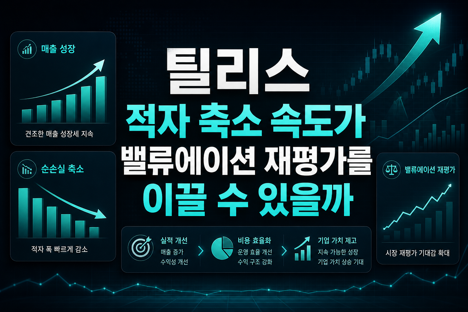 틸리스, 적자 축소 속도가 밸류에이션 재평가를 이끌 수 있을까
