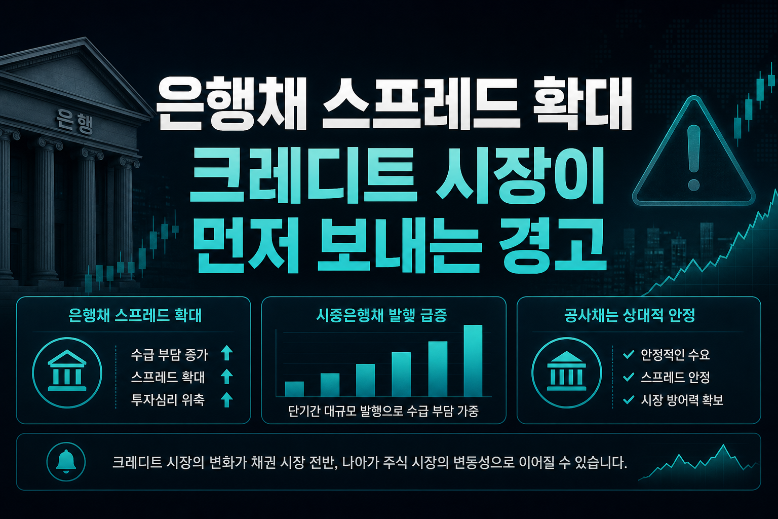 은행채 스프레드 확대, 크레디트 시장이 먼저 보내는 경고
