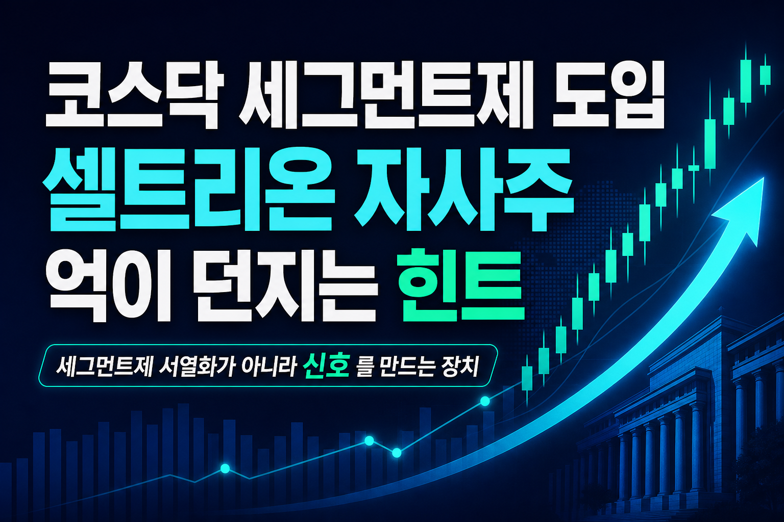 코스닥 세그먼트제 도입, 셀트리온 자사주 4000억이 던지는 힌트
