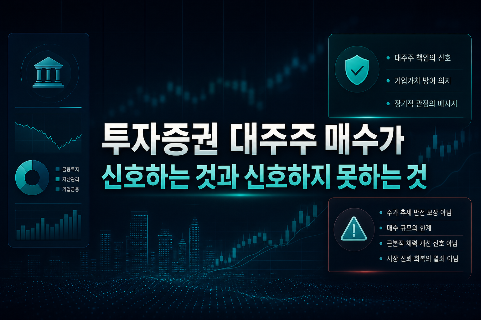 NH투자증권, 대주주 매수가 신호하는 것과 신호하지 못하는 것