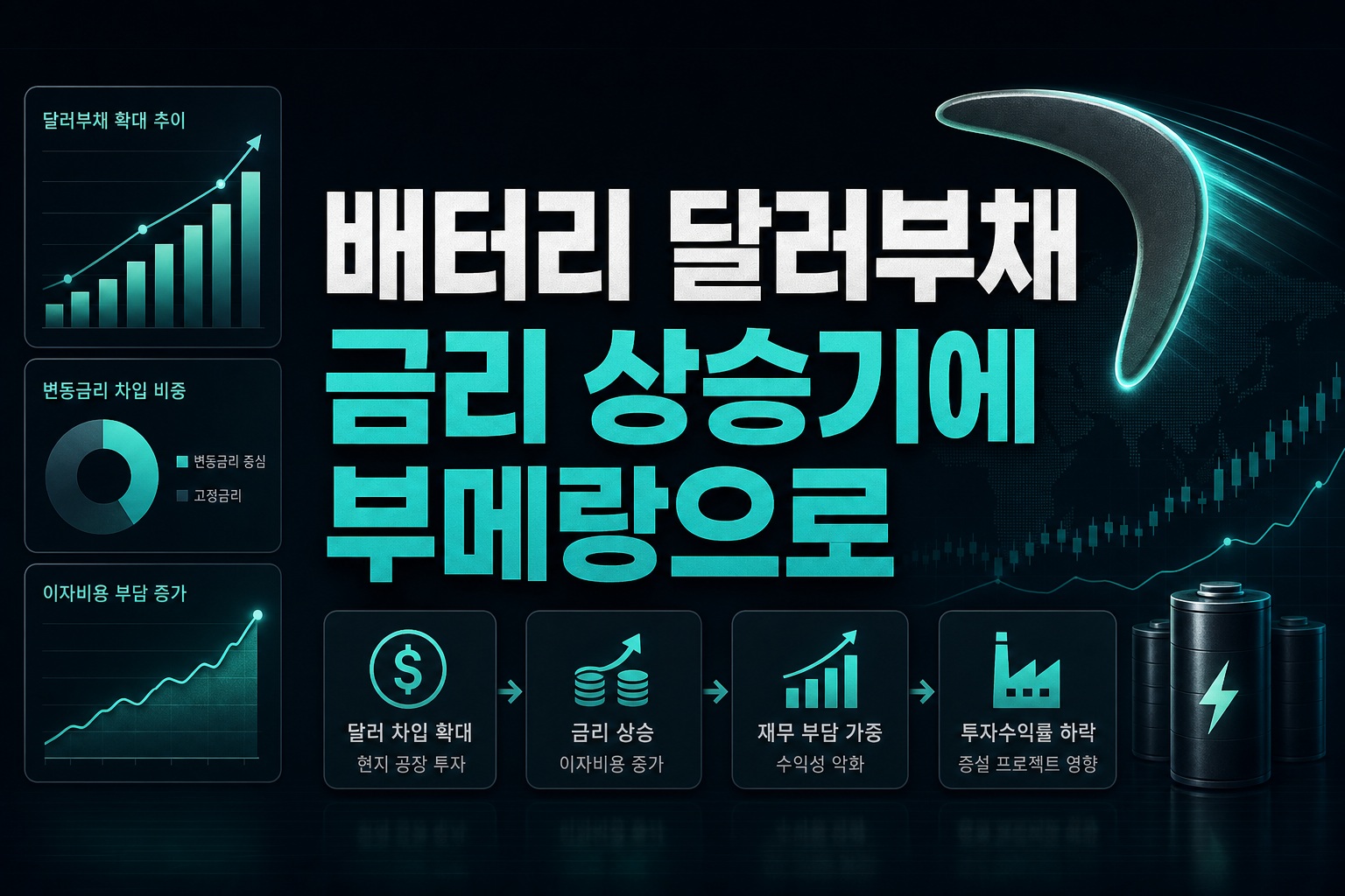 K배터리 달러부채, 금리 상승기에 부메랑으로