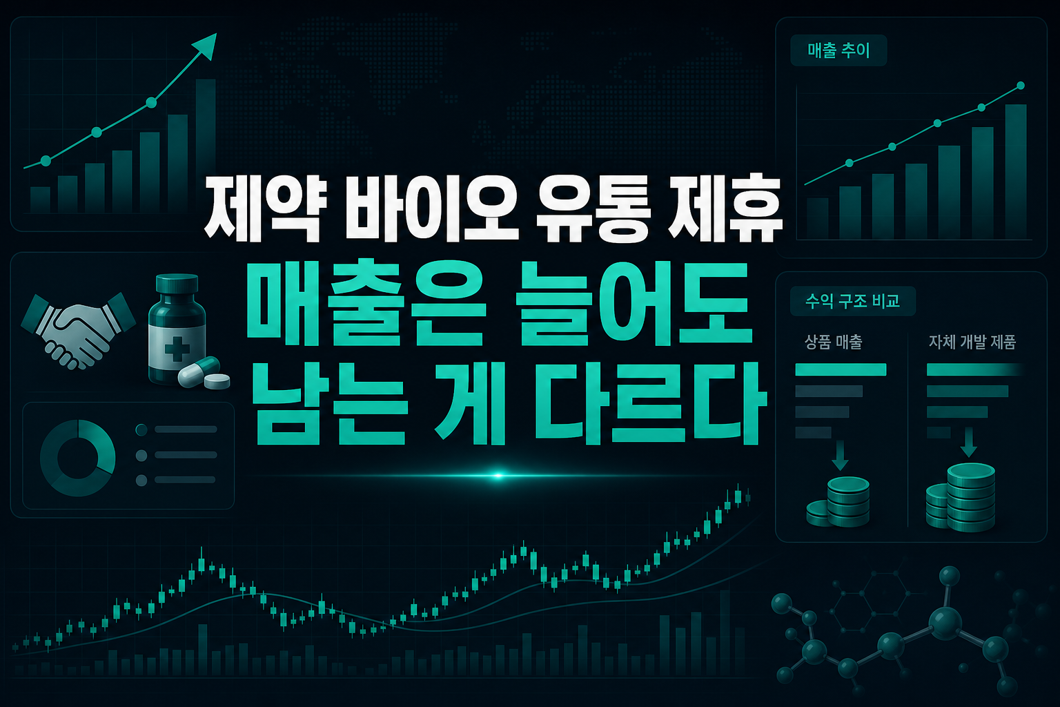 제약·바이오 유통 제휴, 매출은 늘어도 남는 게 다르다
