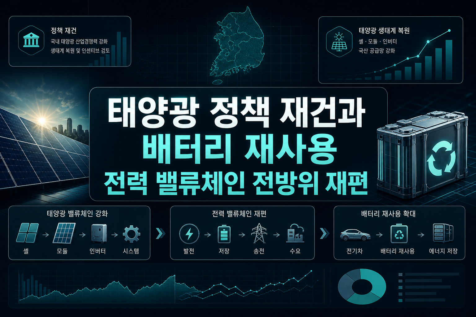 태양광 정책 재건과 배터리 재사용, 전력 밸류체인 전방위 재편