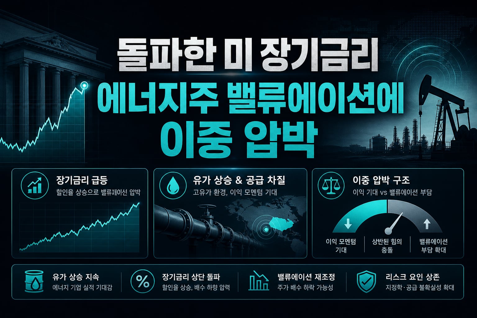 5% 돌파한 미 장기금리, 에너지주 밸류에이션에 이중 압박