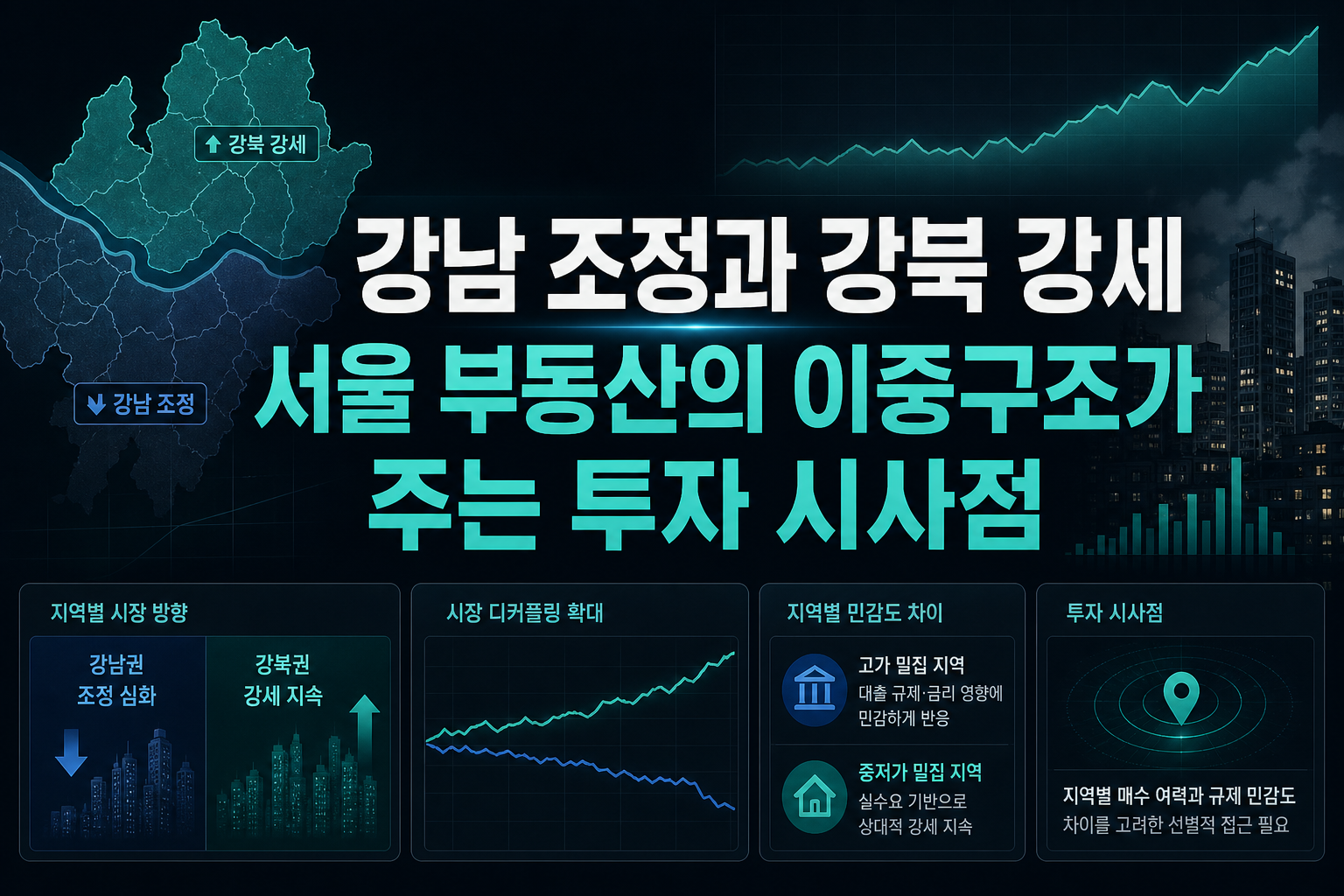 강남 조정과 강북 강세, 서울 부동산의 이중구조가 주는 투자 시사점