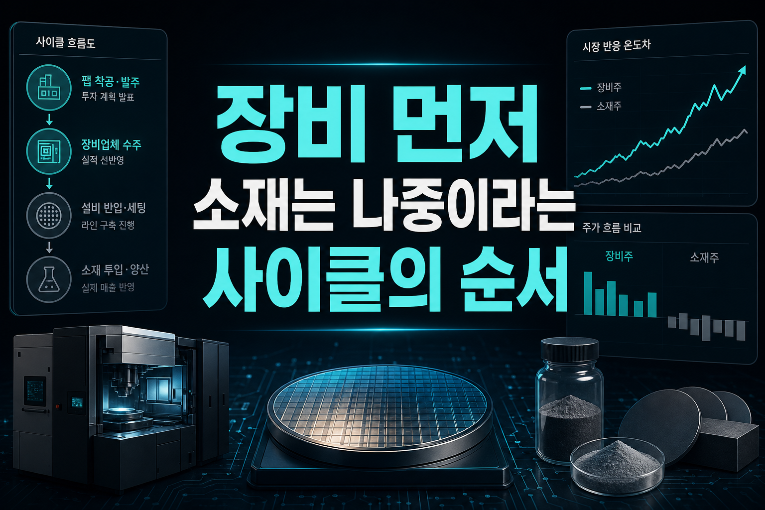 장비 먼저, 소재는 나중이라는 사이클의 순서