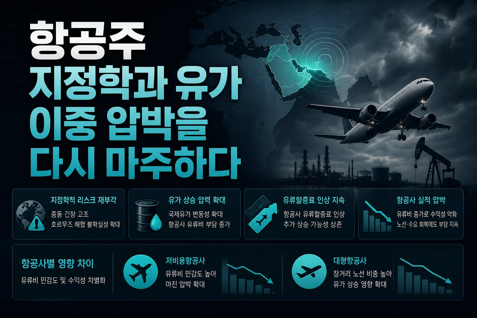 항공주, 지정학과 유가 이중 압박을 다시 마주하다